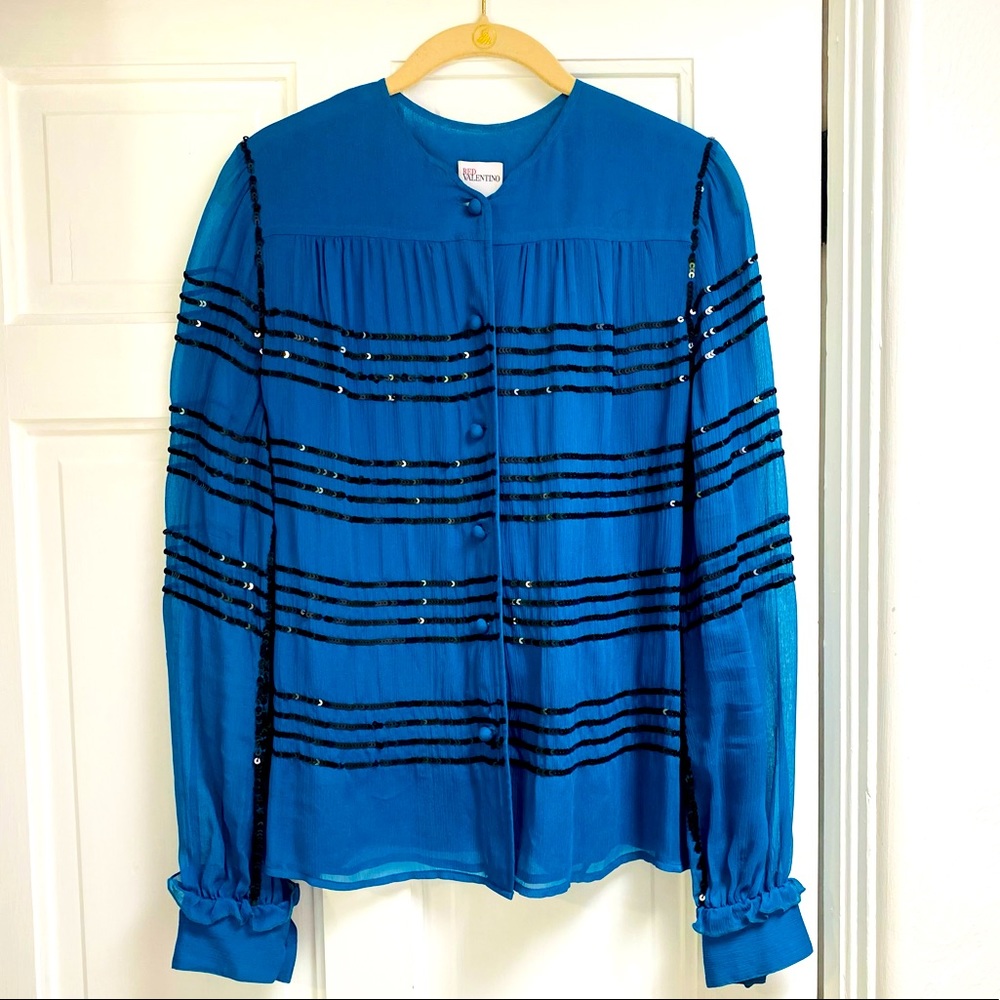 RED Valentino Sequin Blouse